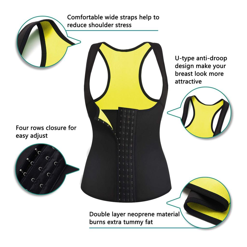 Женский спортивный жилет для талии, корсет для похудения, формирователь тела, нижнее белье для похудения, неопреновый костюм для сауны, топ на бретелях, корректирующее белье