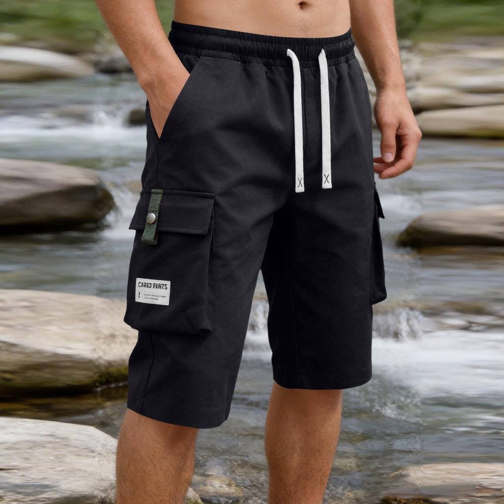 Men's Cargo Pants Lightweight Straight Leg Loose Fit Workwear Shorts with Multiple Pockets Durable Fabric Comfortable Design