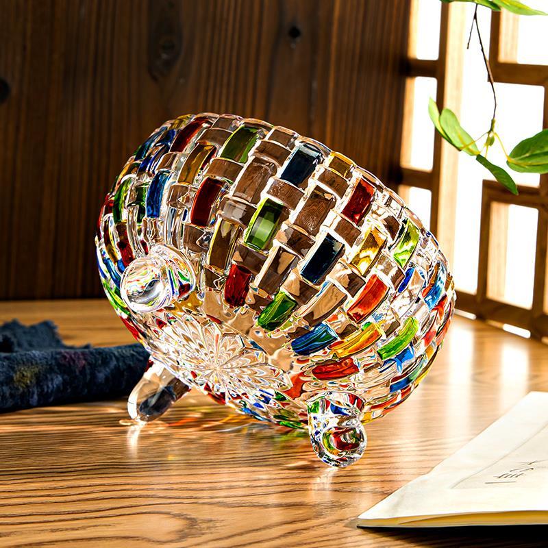 Расписанная ветром банка для конфет, стеклянная коробка для хранения конфет, банка для хранения закусок, креативное простое украшение для дома с крышкой