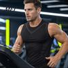 Calorie Burning Compression Vest Men's Tank Top, High Stretch Quick Dry Athletic for Basketball Core Tightening Workout Running, Posture Corrector