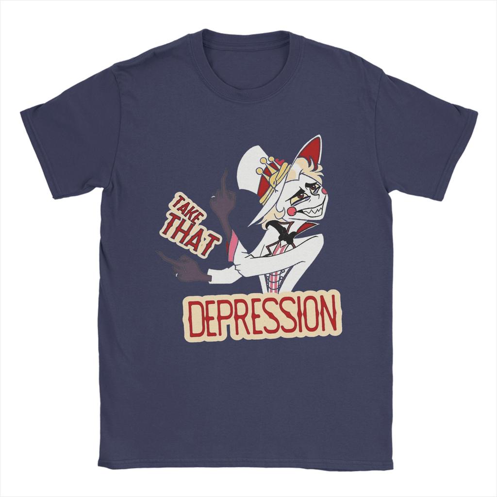Крутые футболки Take THAT Depression Lucifer Hazbins Hotels Мужские футболки с круглым вырезом из хлопка Футболки с коротким рукавом Подарочные топы
