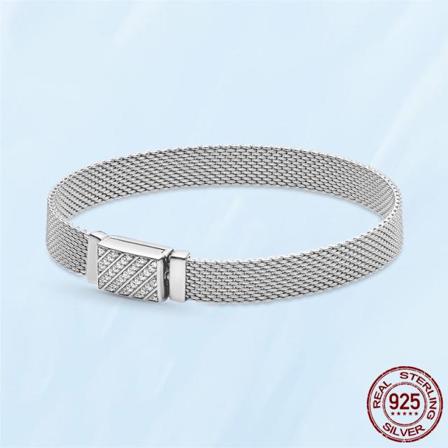 Femme Браслет 925 пробы стерлингового серебра змея браслет-цепочка в форме сердца для женщин Fit Charms Бусины ювелирные изделия подарок