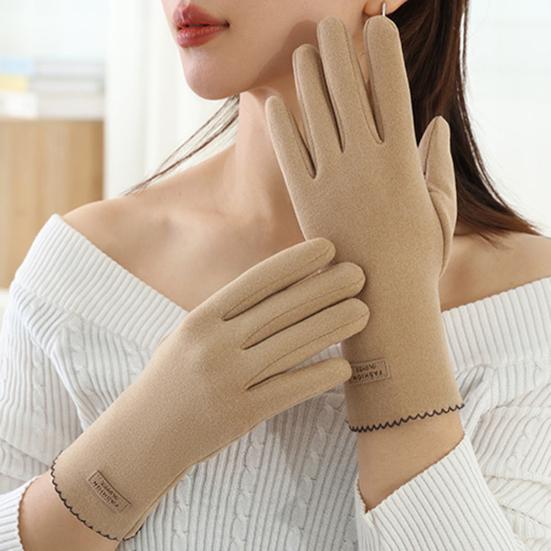 1 пара зимних женских перчаток с полными пальцами, теплые, с сенсорным экраном