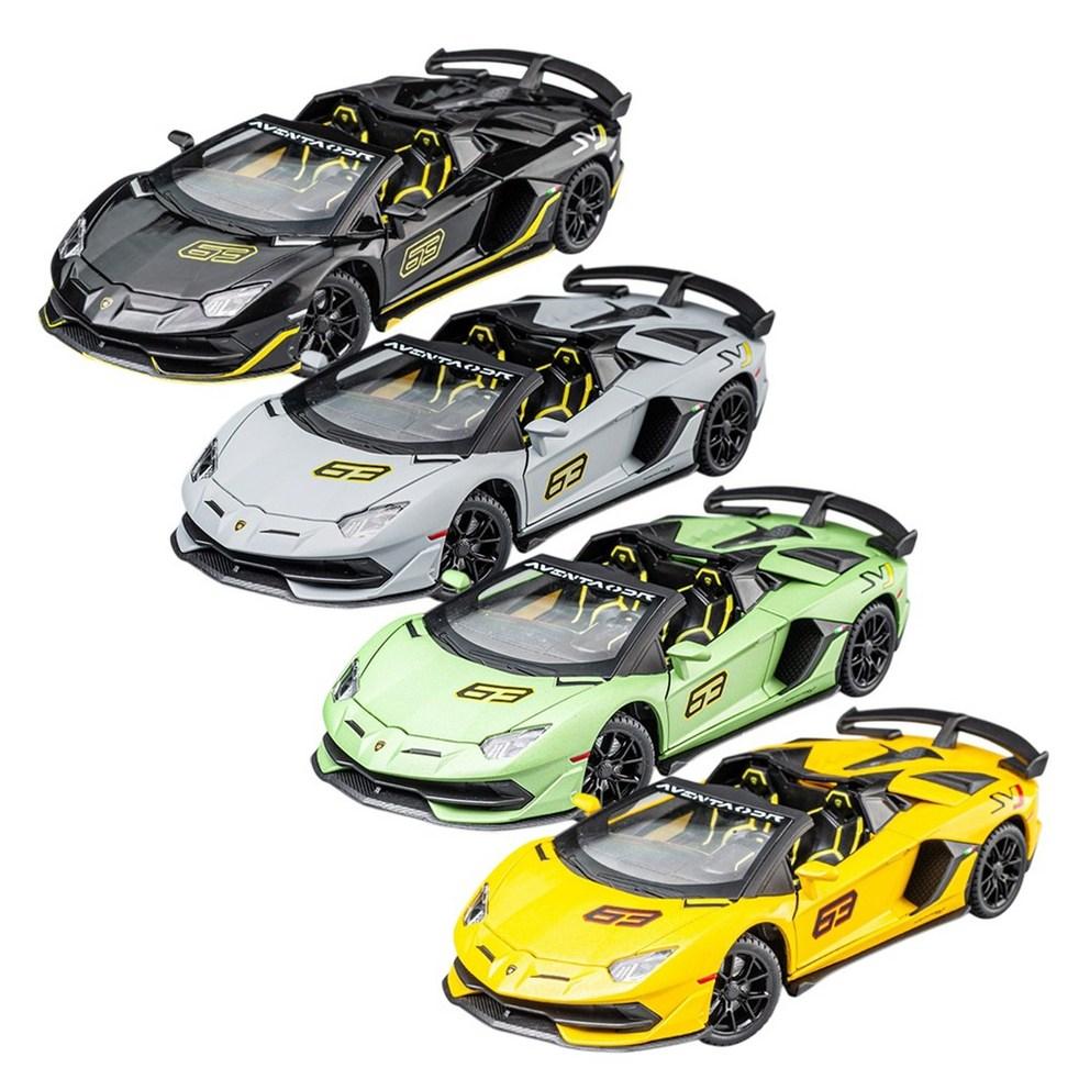 Lamborghini Aventador SVJ 63 1:24 Scale Die-Cast Metal Model Car - Black Collectible Display Figure