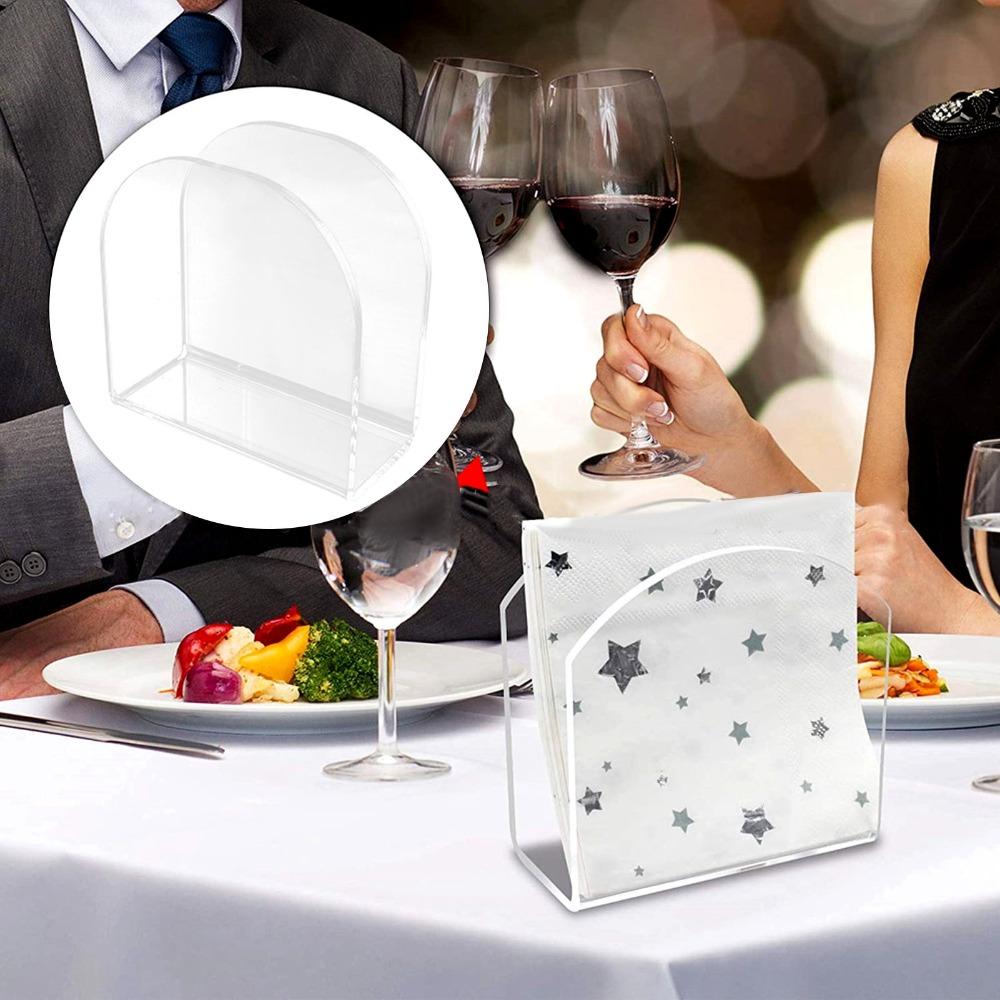 Easy Access Acrylic Napkin Holder U-shape Premium Napkin Rack Creative Transparent Kitchen Accessory Restaurant Use