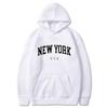Мужские и женские толстовки с капюшоном в стиле Нью-Йорка и США, модные толстовки с принтом в виде букв, свободные повседневные спортивные свитера с капюшоном в стиле Харадзюку