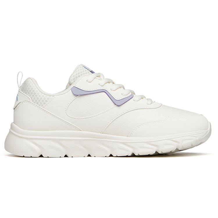 Anta Кроссовки Running Series из кожи с амортизацией, нескользящие, прочные, с низким верхом, женские, белые, фиолетовые 922145573-8