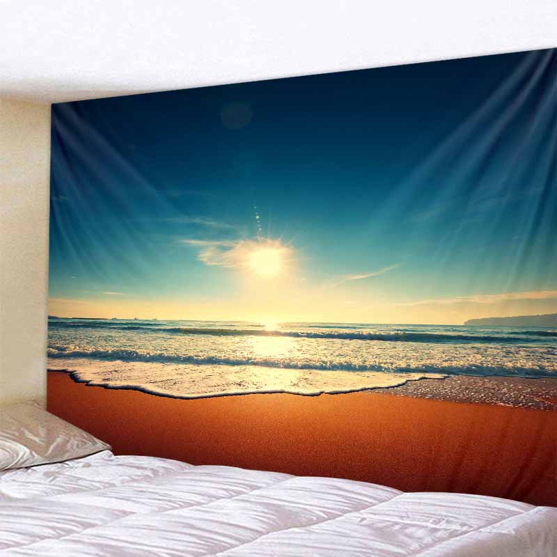 Sunset Beach Cave Tapestry Bohemian Wall Sticker Decorative Tapestry Living Room Wall Fabric Wall Art Tapestry