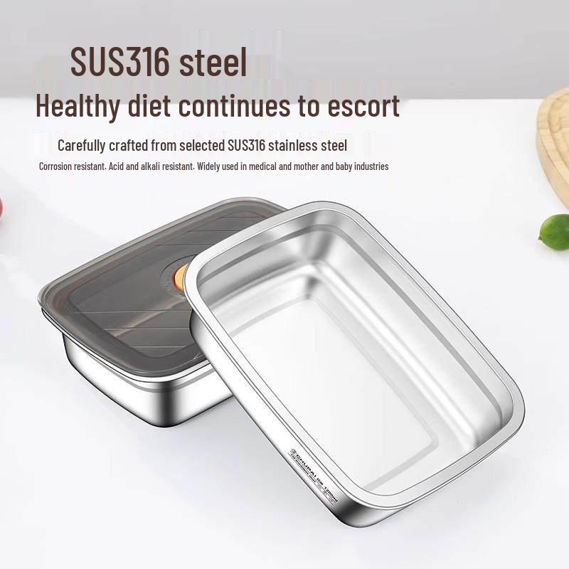 600ml Stainless Steel Food Storage Containers with Lids, 3-Pack