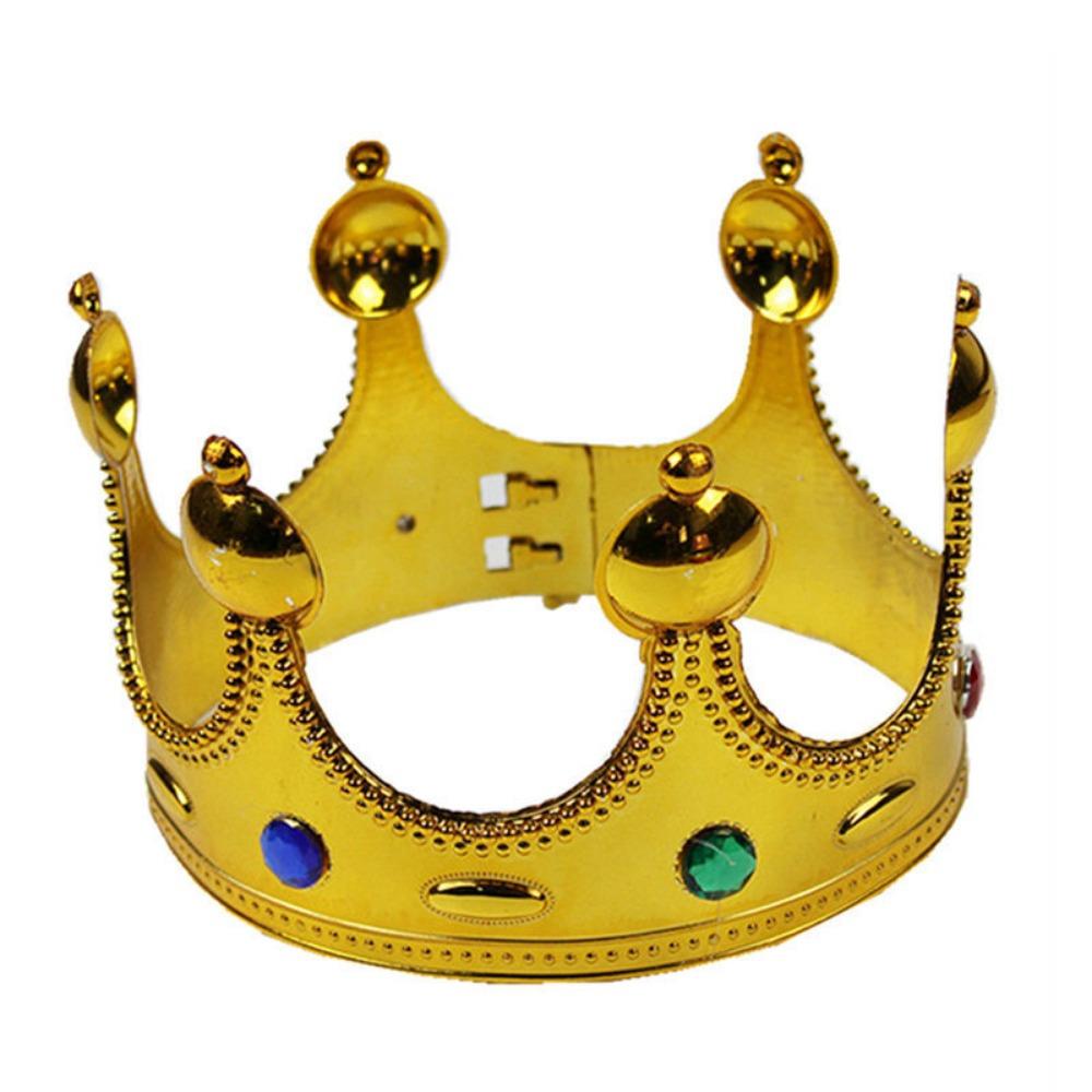 Fashion Jewelry King Costume Accessory Gold Crown Toy Princess's Crowns Round Tiaras Men's Crown