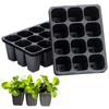Plastic 12 Holes Plant Seeding Pots Indoor Planting Cups Plants Seed Starter for Plant Vegetables or Herbs Garden Supplies