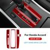 Real Soft Carbon Fiber Sticker For Honda Accord 2013 2014 2015 2016 2017 LHD Car Central Gear Shift Panel Interior Trim Cover