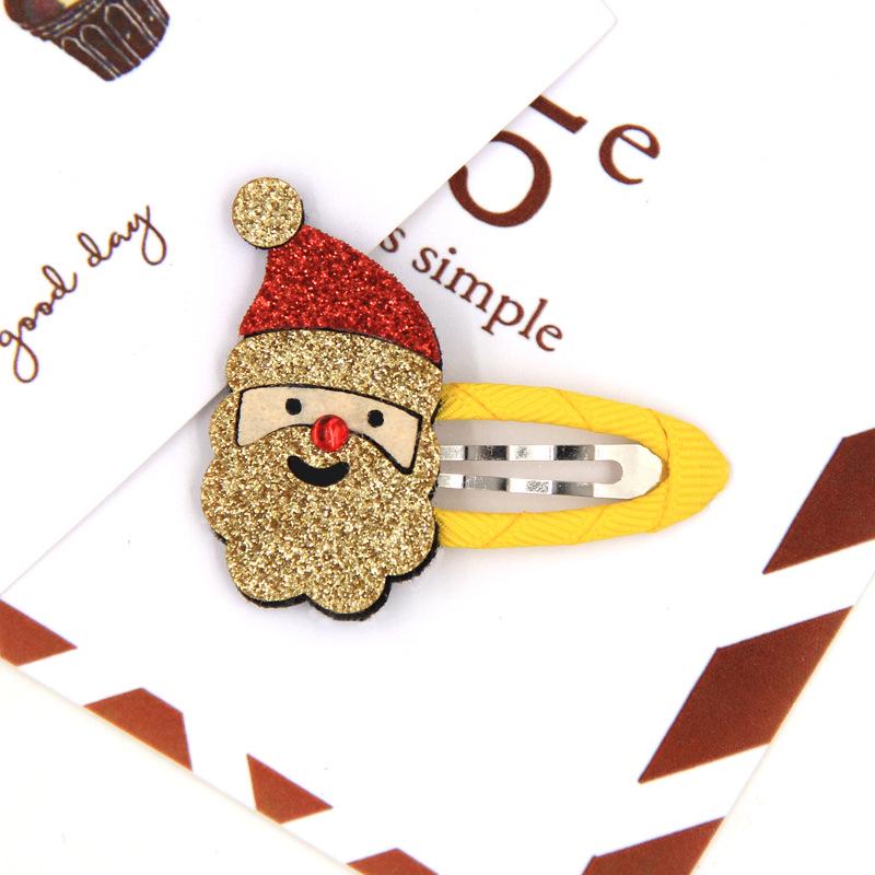 Детские заколки для волос в виде лося, Санта-Клауса, рождественской елки, заколки для волос для маленьких девочек, рождественские аксессуары для волос, рождественские заколки для волос