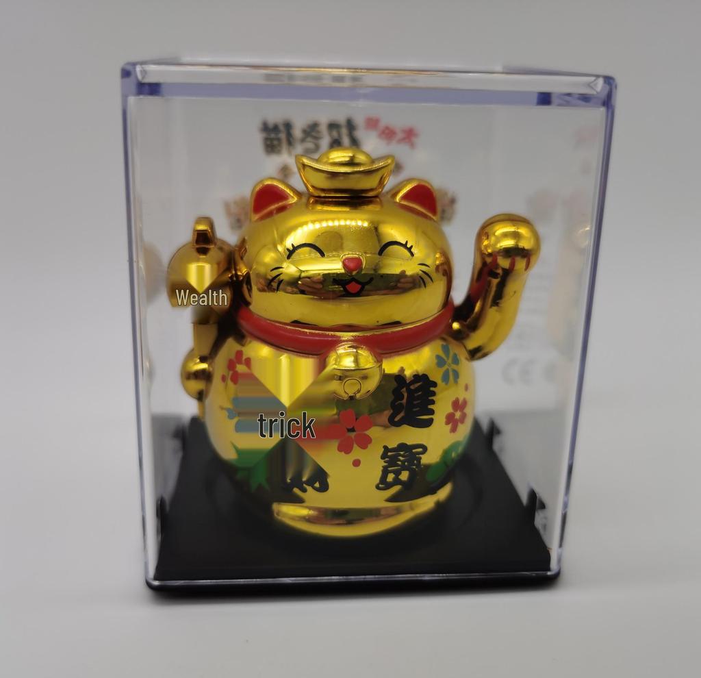 Фигурка Машущего Кота на солнечной батарее - Креативное украшение и уникальный подарок