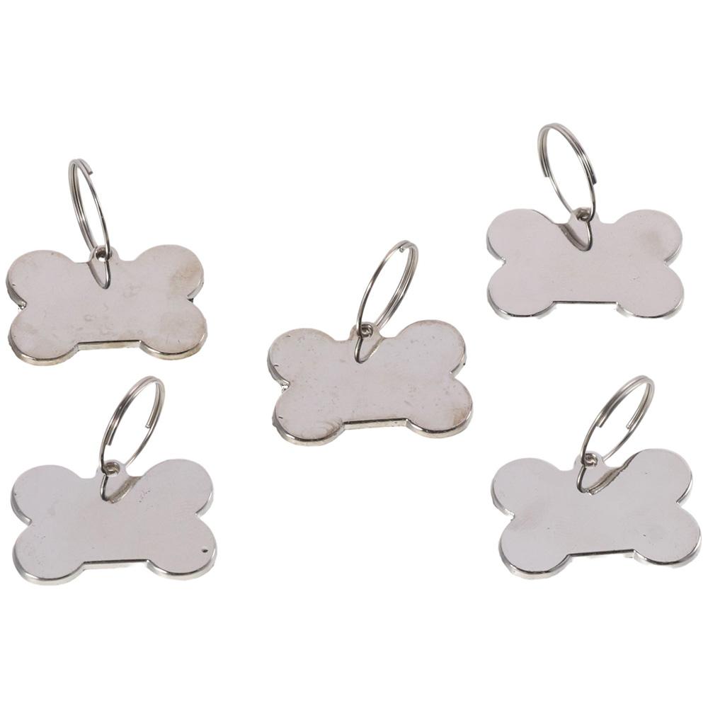 Серебряные пустые бирки Пустые бирки в форме косточки Брелоки Заготовки для штамповки DIY Изготовление ювелирных изделий