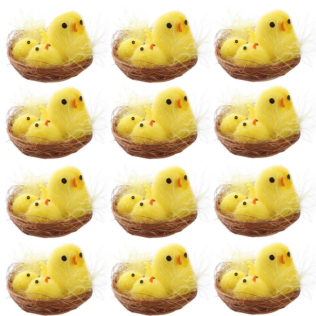 Пасхальное украшение Милый цыпленок Украшение для дома Подарочная коробка Пасхальные цыплята