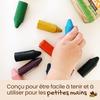Crayons en Cire d'Abeille - Honeysticks - Boîte de 12 - Non Toxiques - Faits Main - Écologiques