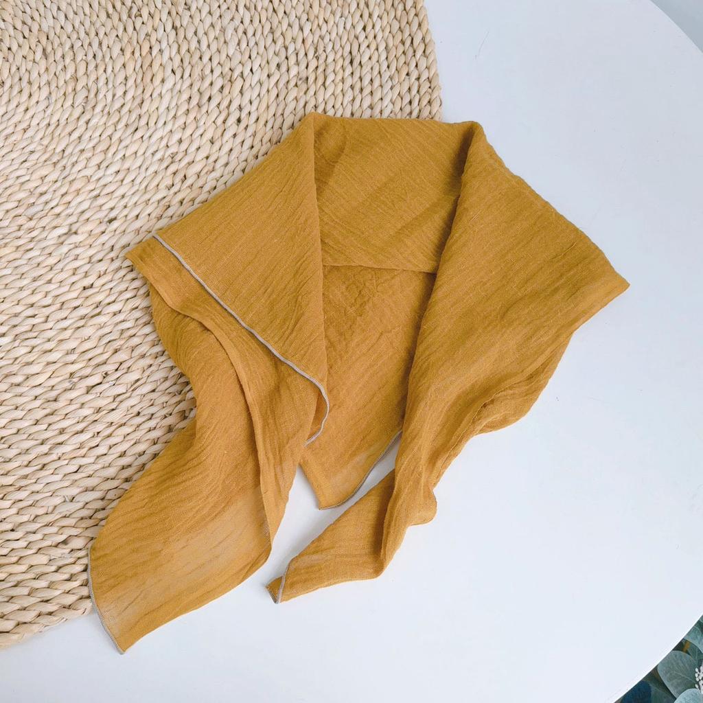 Clearance Welfare Retro Linen Square Scarf Literary And Versatile Women'S Summer Neck Protection Cotton And Linen Small Silk Scarf Scarf Printed Model