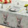 Пасхальный кролик цветы Буффало плед водонепроницаемые скатерти пасхальные украшения весенние цветы листья покрытие стола декор обеденного стола