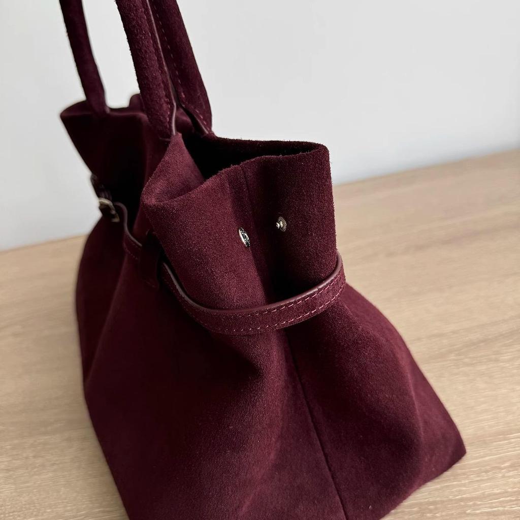 Женская ретро замшевая сумка-тоут для通勤 - Большая вместимость, сумка-стрела для осени и зимы