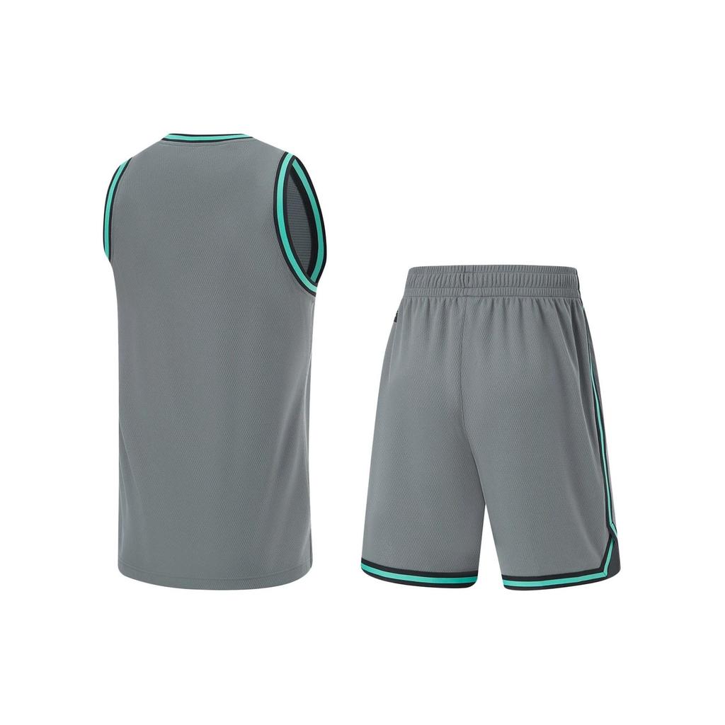 Li-Ning Баскетбольный костюм с логотипом CBA 'Серый Зеленый' Мужской AATU019-8