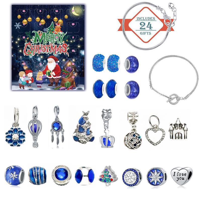 Набор для создания браслетов и ожерелий «Рождественский календарь» из 24 ячеек для детей