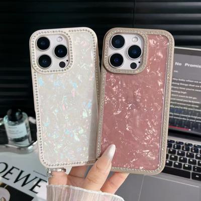 Текстура «бриллиант» Подходит для чехла для мобильного телефона IPhone16pro Акриловый «два в одном» Защитный чехол для Apple 15/14