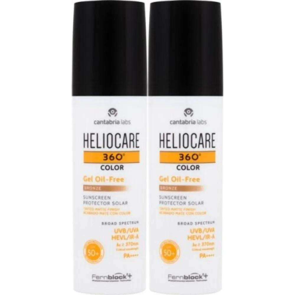 HELIOCARE 360 Color Gel Без Масла SPF50+ 50мл Бронзовый Солнцезащитный Крем-ББ x 2