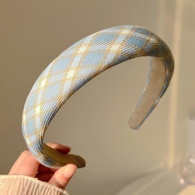 Повязка на голову вафельная конфетного цвета: Высокая тулья, Улучшенная губка для умывания лица, Широкий обруч для волос для ранней весны.