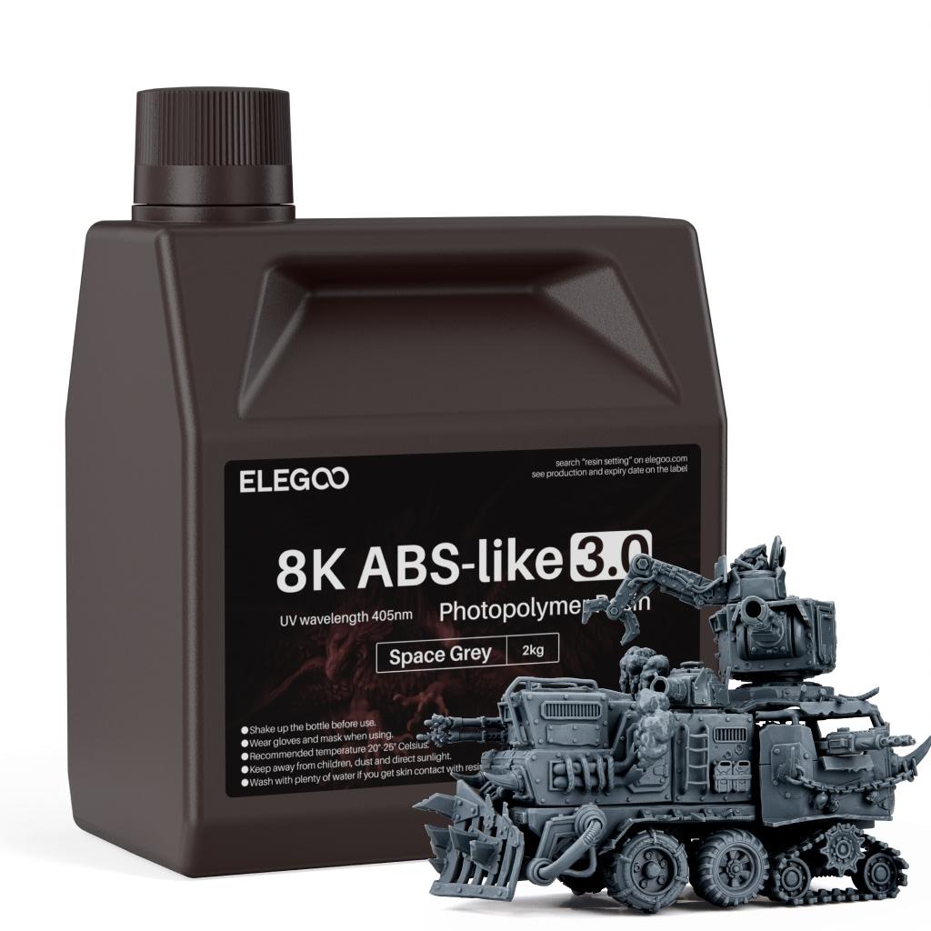 ELEGOO ABS-Like 8K 3D Printer Resin 3.0, 405nm Photopolymer Resin for Mars Saturn Jupiter MSLA DLP LCD 3D Printing