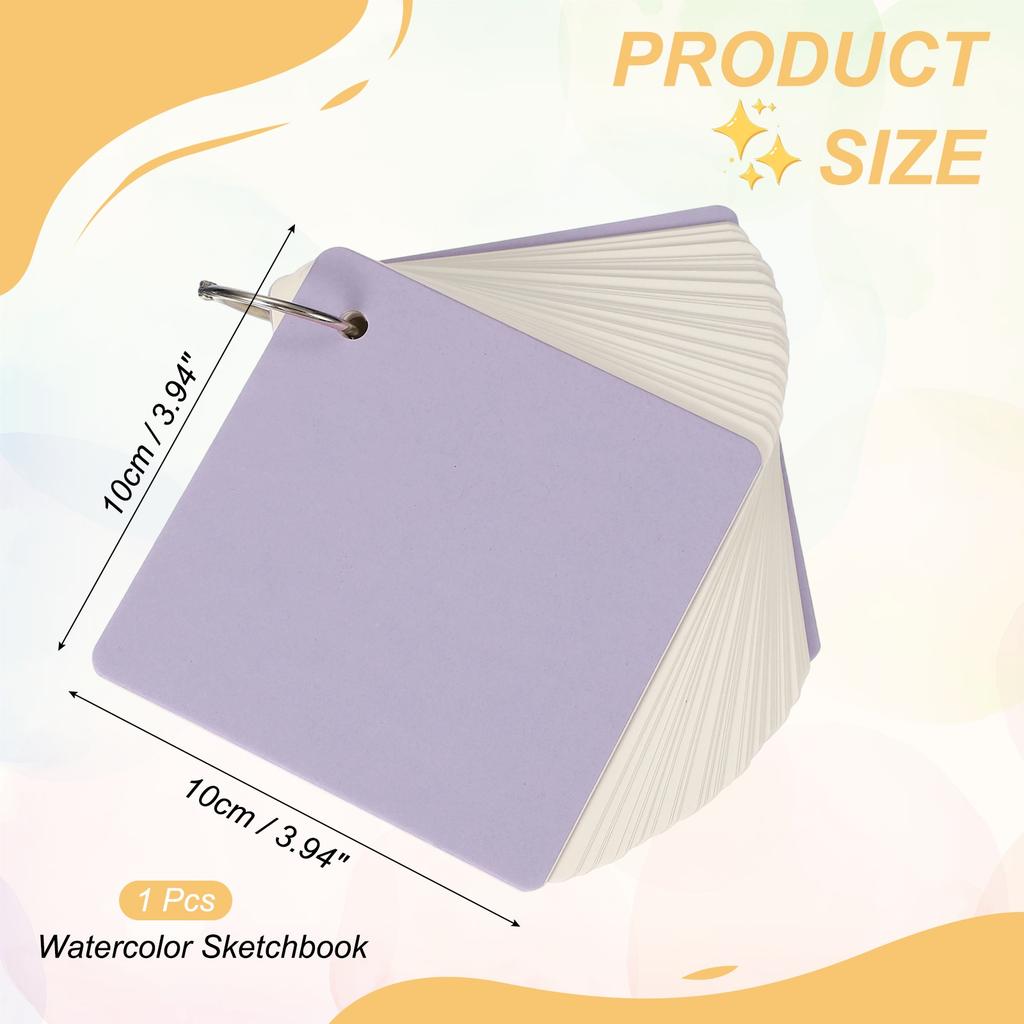 1/2Pcs Loose Leaf Hardcover Pocket Watercolor Sketchbook 230GSM Blank Travel Journal Sketch Book for Writing Drawing Painting