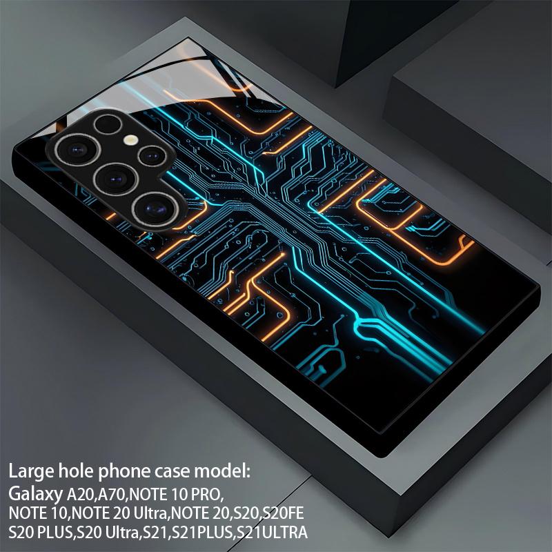 Чехол для телефона с 2D-рисунком для Samsung S26 S25 S24 S23 S22 S21 S20 A56 A36 A16 Защитная крышка из закаленного стекла