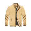 Jacket Men's Spring and Autumn New Style Pure Cotton Washed Stand Collar Jacket Teenagers Casual Large Size Jacket