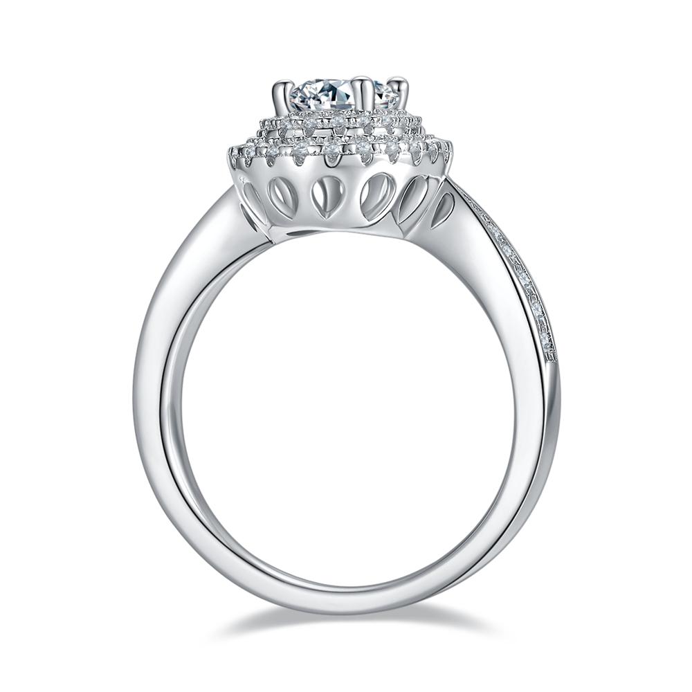 Модное кольцо с овальной огранкой 5 * 8 мм Vvs1 D-цвета, настоящий муассанит с бриллиантом из стерлингового серебра 925 пробы и белого золота 18 карат, подарок на годовщину