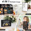 NACHLYNN 8 x 12 inch Small Chalkboard Signs with Wood Base Stand Double Sided Chalk Board Sign Message Board for Tables Decorations Home Party