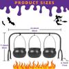 Reusable Halloween Cauldron Food Holder Hanging Cauldron Bowl Desktop Decor  Party Supplies
