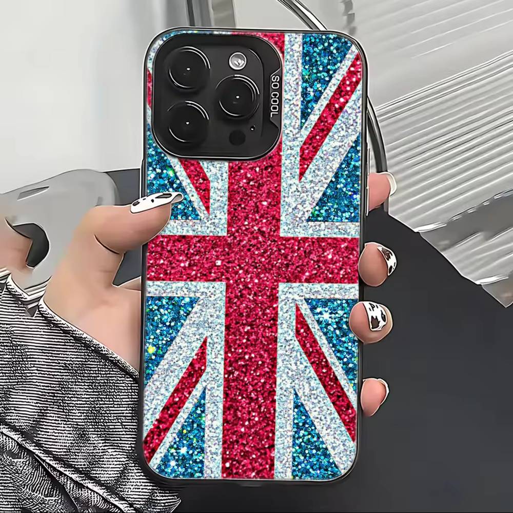 England F-Flag Football matches Phone Case For iPhone 17,16,15,14,13,12,11 Plus,Pro Max,XS,Colored Silver Plated Inside Cover