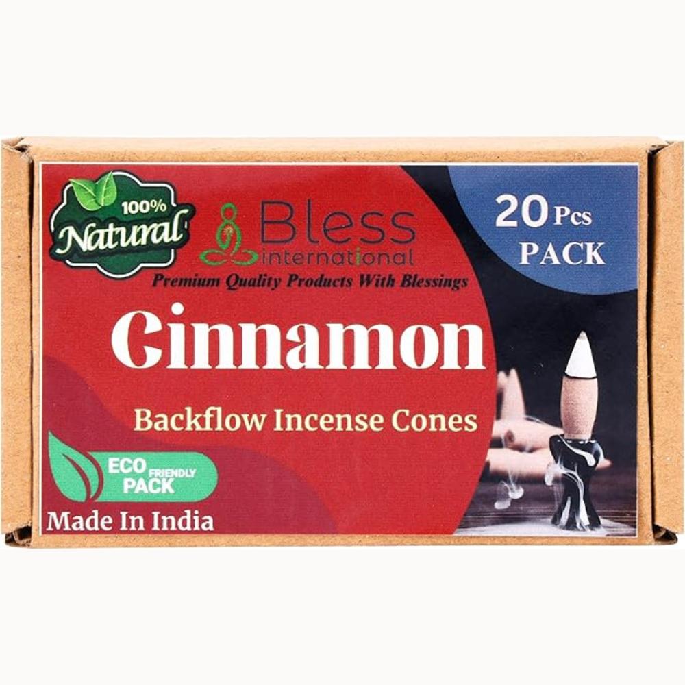 Bless-International Cinnamon-100%-Natural-Inceance-Backflow-Cones-for-Waterfall-Handmade-Organic-Chemicals-Free-для-Очищения-Расслабления-Позитива