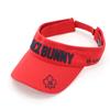 Jack Bunny!! by PEARLY GATES Logo Golf Sun Visor FR Red Unisex Men's Used