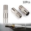 New Converter Data Sync Aerial Male Adapter Satellite Coax Connector F-Type F Female To TV Male