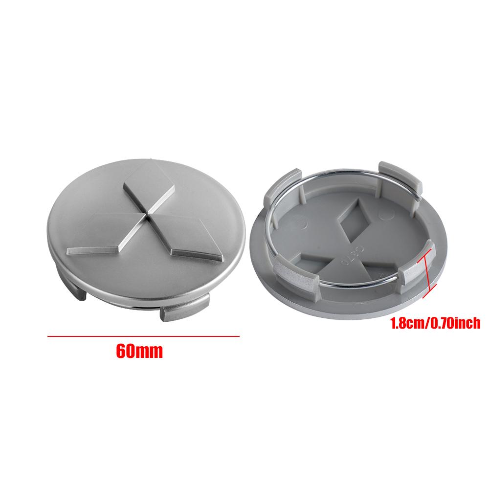 4Pcs 60MM Car Emblem Wheel Hub Center Cap For Mitsubishi Colt Outlander Pajero Lancer Eclipse ASX Auto Badge Covers Accessories