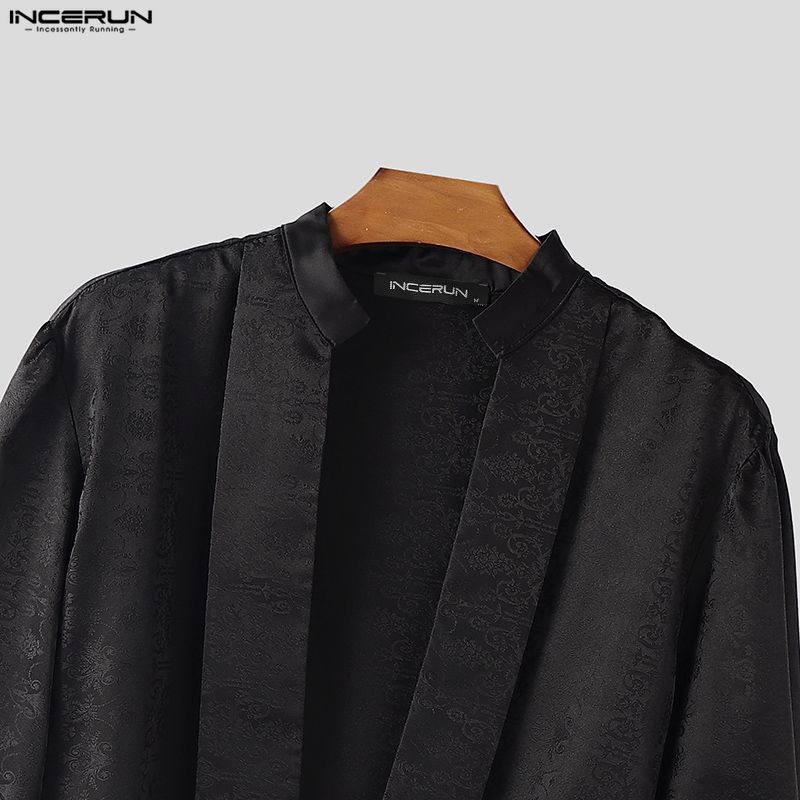 INCERUN Женские кроп-топы с глубоким V-образным вырезом, длинным рукавом, цветочным пэчворком, перекрещивающиеся спереди, повседневные, элегантные