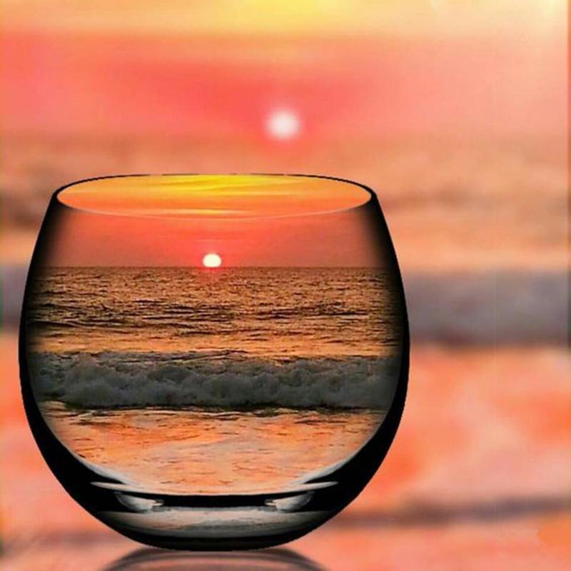 5D Алмазная картина Diy Кубок Пейзаж Полный круг Алмазная картина Мозаика Вышивка крестиком Украшение дома Подарок на праздник