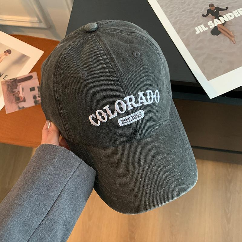 Embroidered Letter Colcrado Wide Brim Baseball Cap For Women Sun Protection