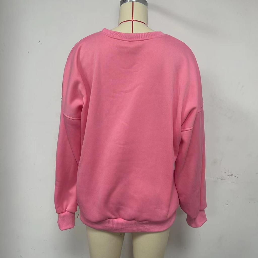 BITCED Women's Casual Fashion Print Thick Top Long Sleeve Hoodie