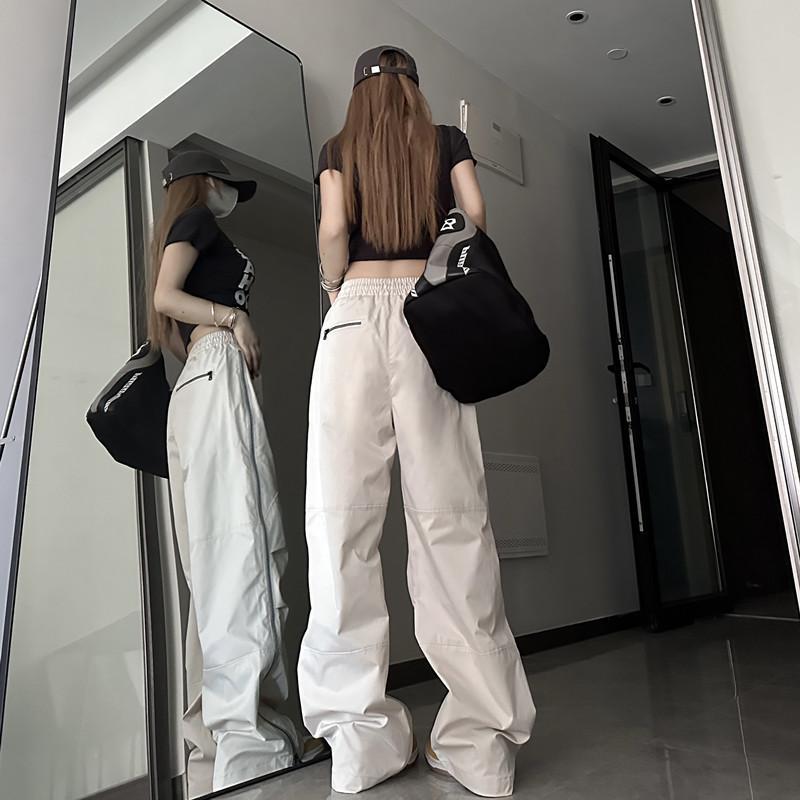 Y2K Sweatpants Women Streetwear Korean Hip Hop Harajuku Cargo Parachute Track Pants Lady Wide Leg Joggers Trousers