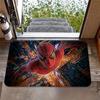Authorized 1pc Cartoon Printed Mat, Spider- City Nightscape Dynamic Pose Red Blue Grid Battle Suit Theme Pattern Easy to Clean