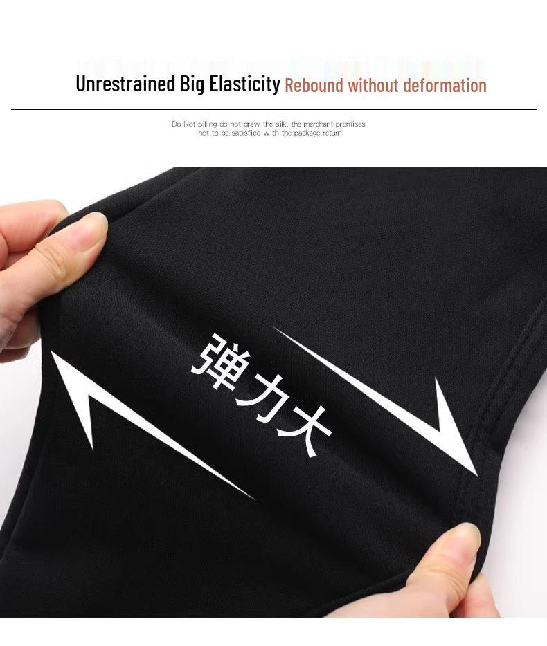 Женские зимние черные леггинсы на флисовой подкладке - Толстый хлопок из овечьей шерсти, Облегающий крой, Стиль осень/зима 2025