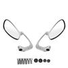 Pair 8mm 10mm Motorcycle Rearview Side Mirror Adjustable Angle Retro Design Replacement for Suzuki