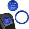 2 PCS Car Engine Start Button Covers, Push Start Button Cover Stickers, Aluminum Car Ignition Cap Surrounding Trim Ring, Universal for Most Cars